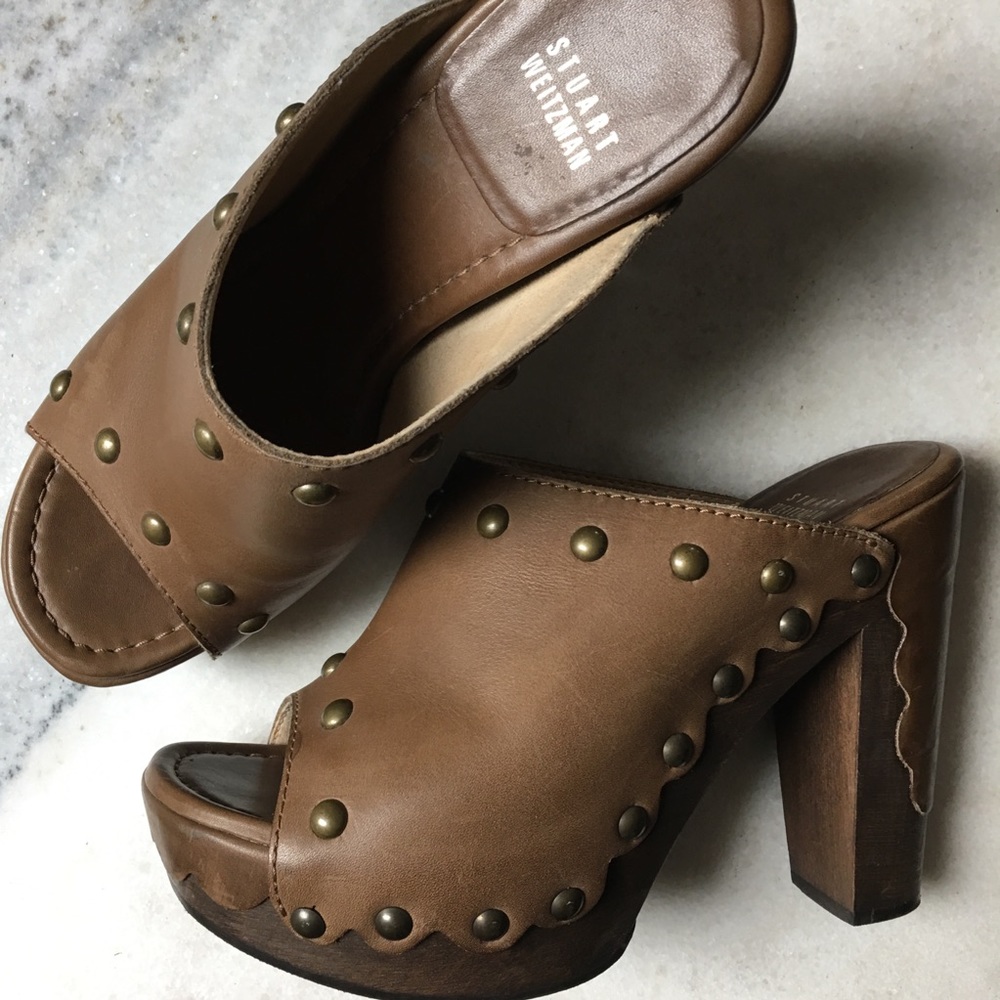 Stuart Weitzman Scalloped Clogs - image 1